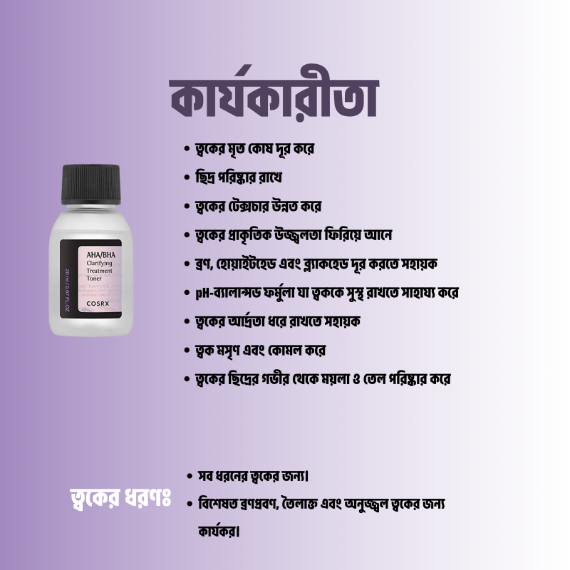 Cosrx AHA BHA Clarifying Treatment Toner – 30ml