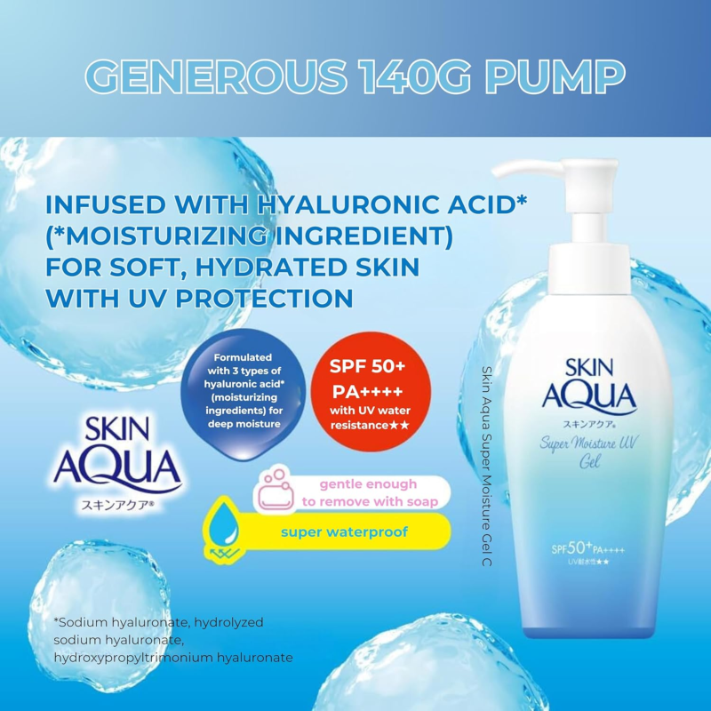 Skin Aqua Super Moisture Gel Pump SPF50 + PA ++++ 140g