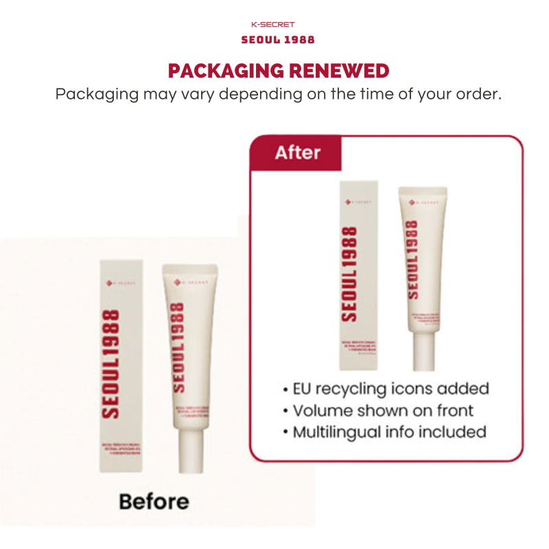 KSecret Seoul 1988 Eye Cream : Retinal Liposome 4% + Fermented Bean 30ml